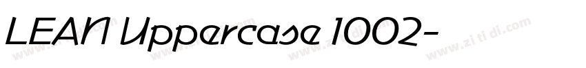 LEAN Uppercase 1002字体转换